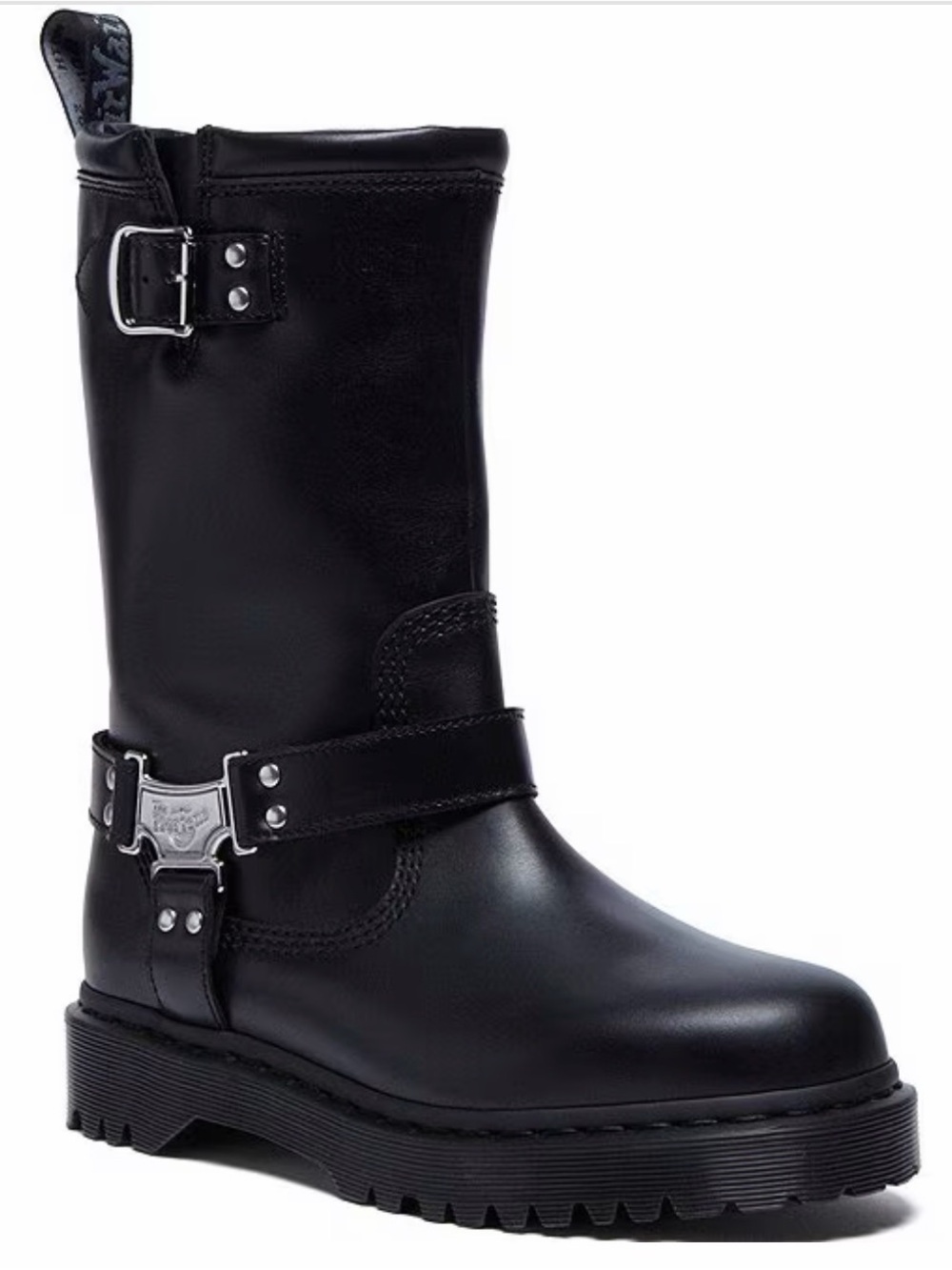 Dr. Martens Anistone Hi Biker Leather Mid Calf Boots